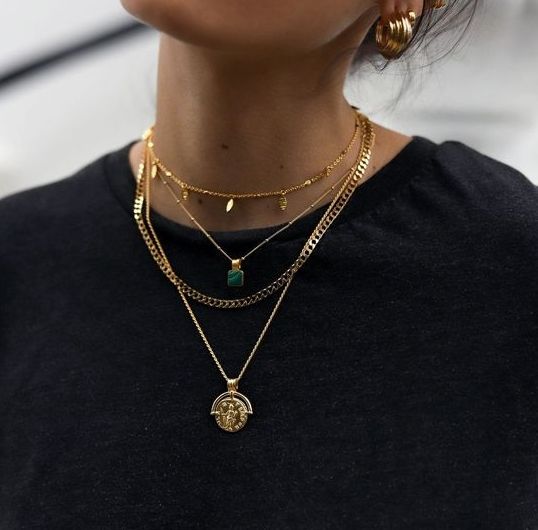 Collares de oro tendencia 